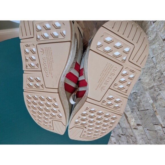 NWT Adidas Originals Men's NMD_G1 Shoes, Wonder Beige/Red/Wonder White Men's 7.5 - Picture 8 of 9